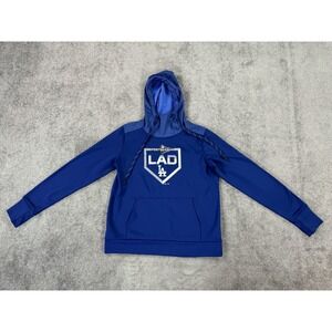 Los Angeles Dodgers Hoodie Womens Small Blue Majestic 2019 Postseason Graphic